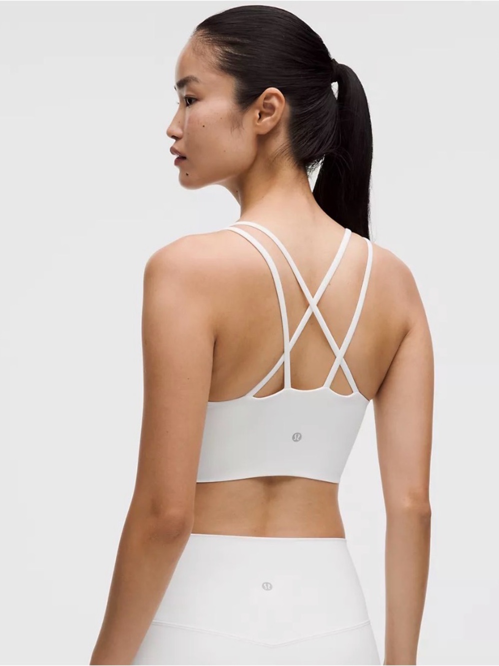 lululemon athletica Strappy Crossback Sports Bra - White